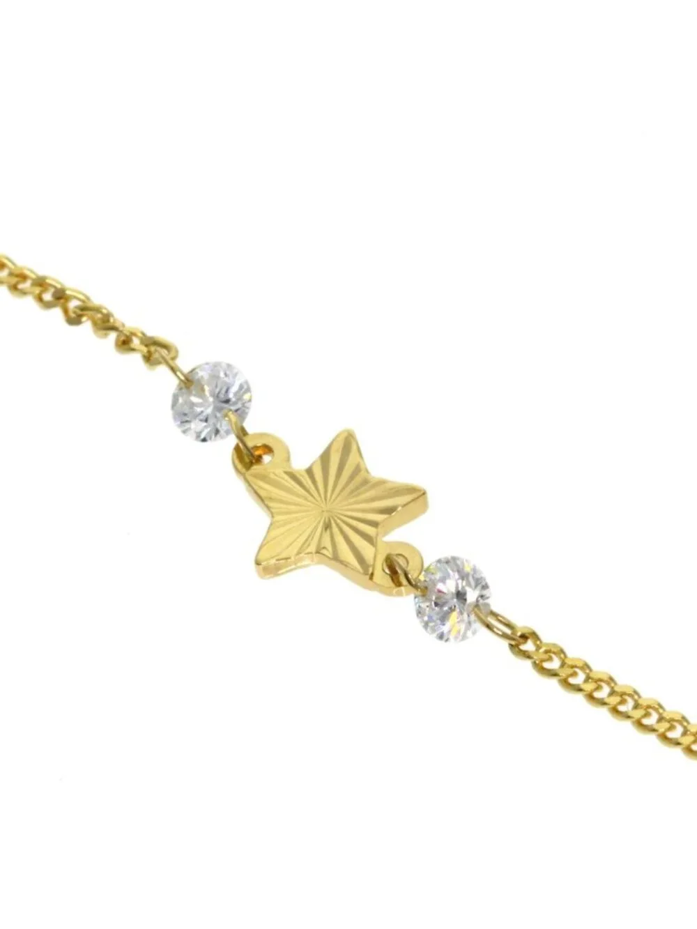 Gucci Interlocking Star Diamond 17 Bracelet 18k Yellow Gold